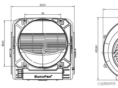 Ventilatore centrifugo a rotore esterno EC160 a doppia aspirazione 1000CFM
